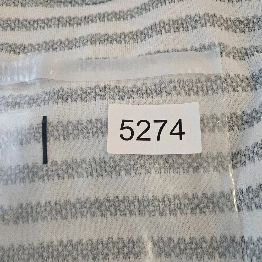 Michael Kors Sleeveless Top Women‎ Small Knit White Gray Striped - S